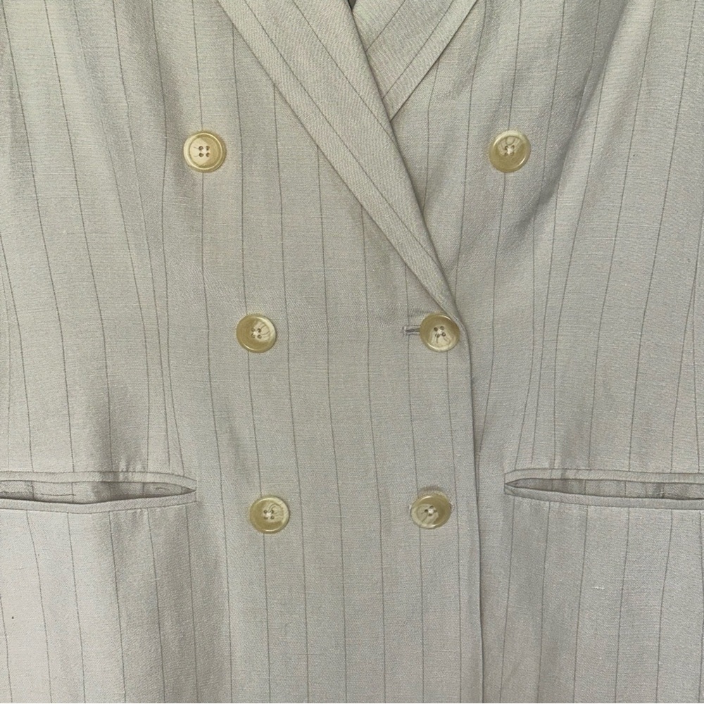 Lauren Ralph Lauren green label Double-Breasted Cream Blazer size 4 - Picture 6 of 15